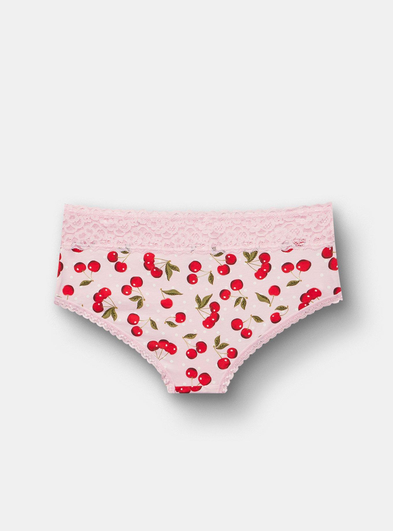 Cotton Mid-Rise Cheeky Panty, CHERRY BERRY ORCHID, alternate