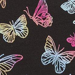 Cotton Mid-Rise Cheeky Panty, PAPILLON DANCE RICH BLACK, swatch