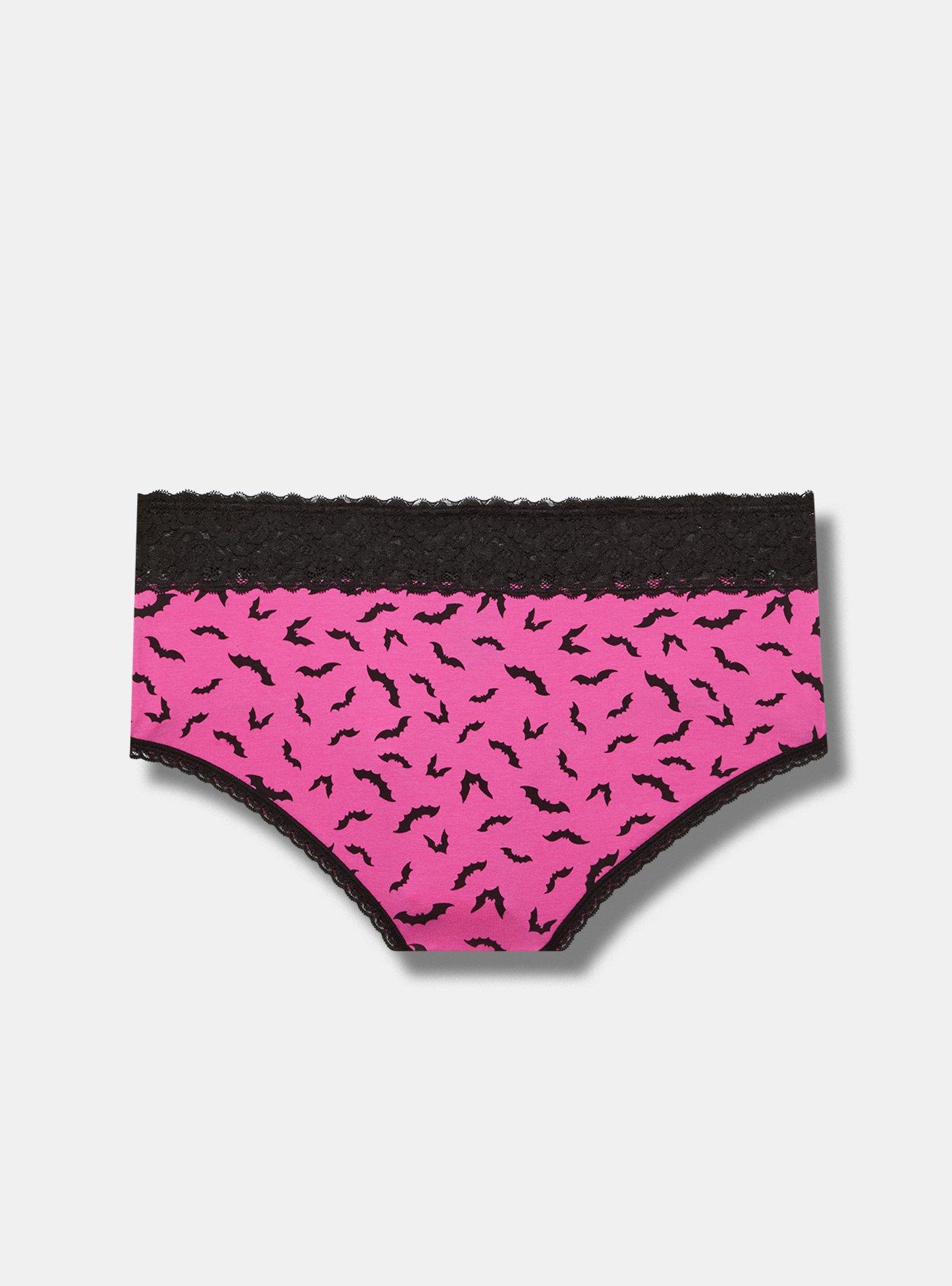 Cotton Mid-Rise Lace Trim Cheeky Panty