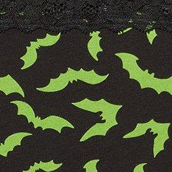 Cotton Mid-Rise Cheeky Panty, BAT SILHOUETTES RICH BLACK, swatch