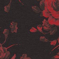 Cotton Mid-Rise Cheeky Panty, SEASONAL RED ROSES RICH BLACK MAUVE, swatch