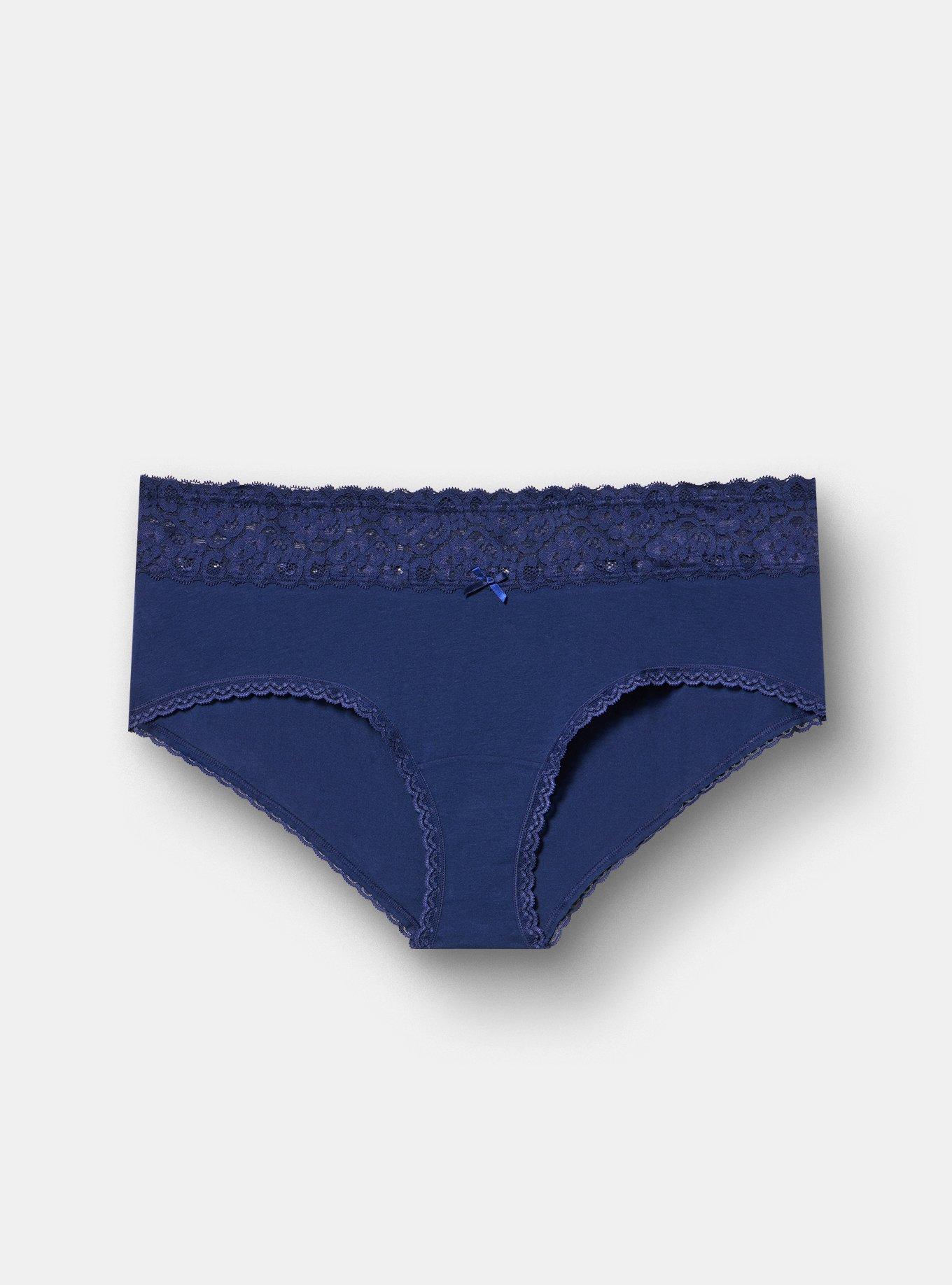 Cotton Mid-Rise Cheeky Panty, BELLWETHER BLUE, hi-res