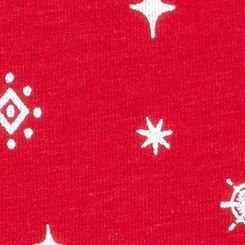 Cotton Mid-Rise Cheeky Panty, SPARKLY SNOWFLAKE JESTER RED SILVER FOIL, swatch