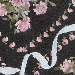 Cotton Mid-Rise Cheeky Panty, DAMASK FLOURISH FLORAL RICH BLACK, swatch