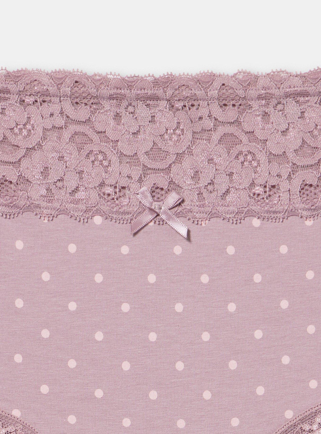 Cotton Mid-Rise Cheeky Panty, CHIC DOT TOADSTOOL, alternate