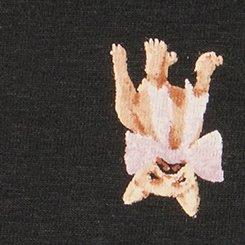 Plus Size Cotton Mid-Rise Cheeky Panty, HOLIDAY PUPS RICH BLACK, swatch