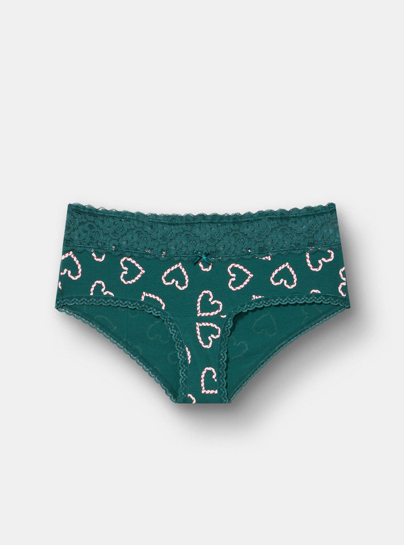 Cotton Mid-Rise Cheeky Panty, LOVE CANDY CANE JUNE BUG, hi-res