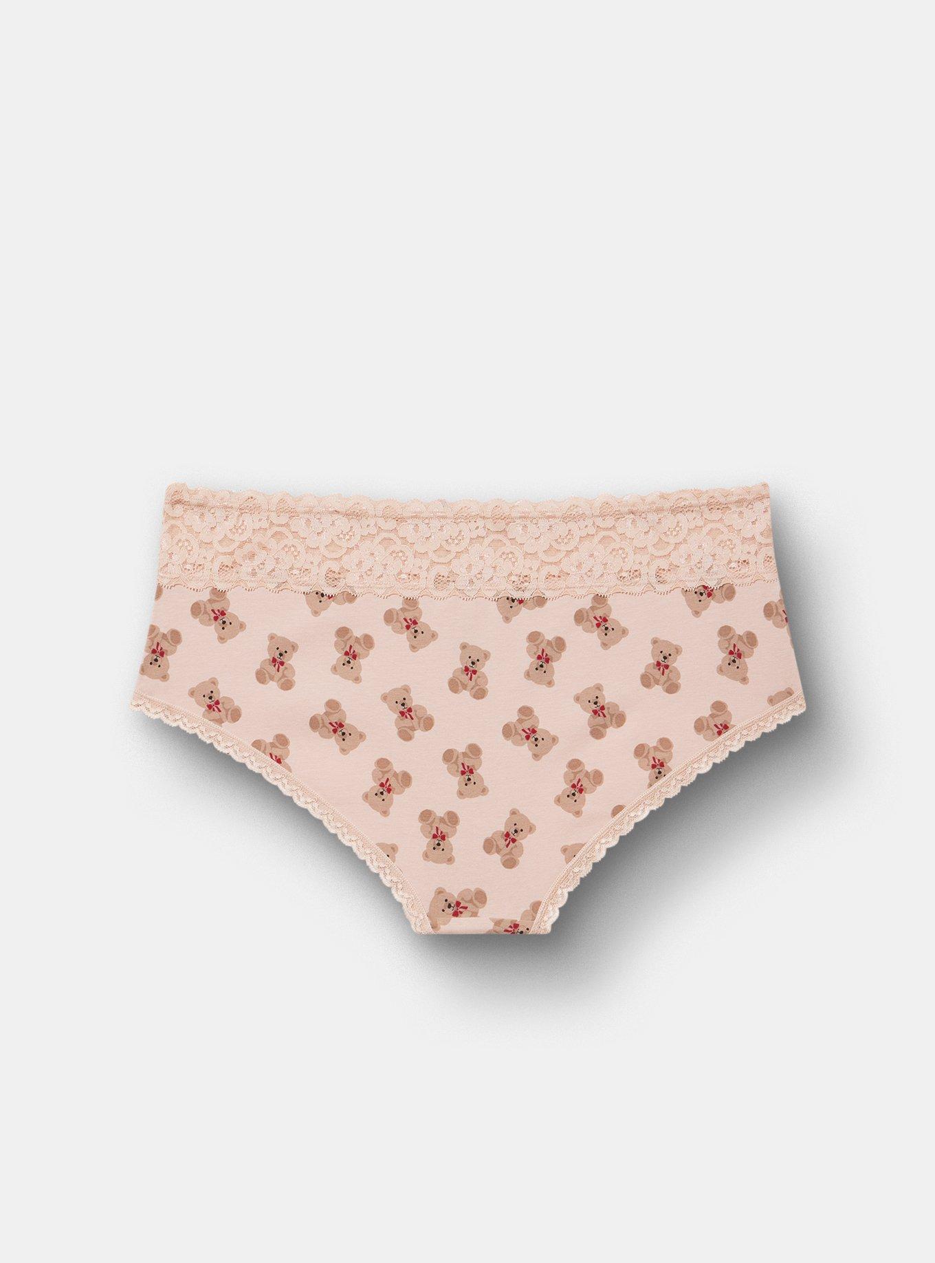 Cotton Mid-Rise Cheeky Panty, COZY TEDDYS SMALL ROSE DUST, alternate