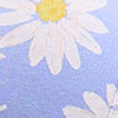 Cotton Mid-Rise Lace Trim Cheeky Panty, SPRINKLED DAISIES FLORAL BLUE, swatch