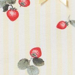 Cotton Mid-Rise Lace Trim Cheeky Panty, STRAWBERRY STRIPE YELLOW, swatch