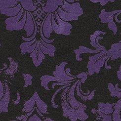 Cotton Mid-Rise Lace Trim Cheeky Panty, MEDIEVAL DAMASK BLACK, swatch