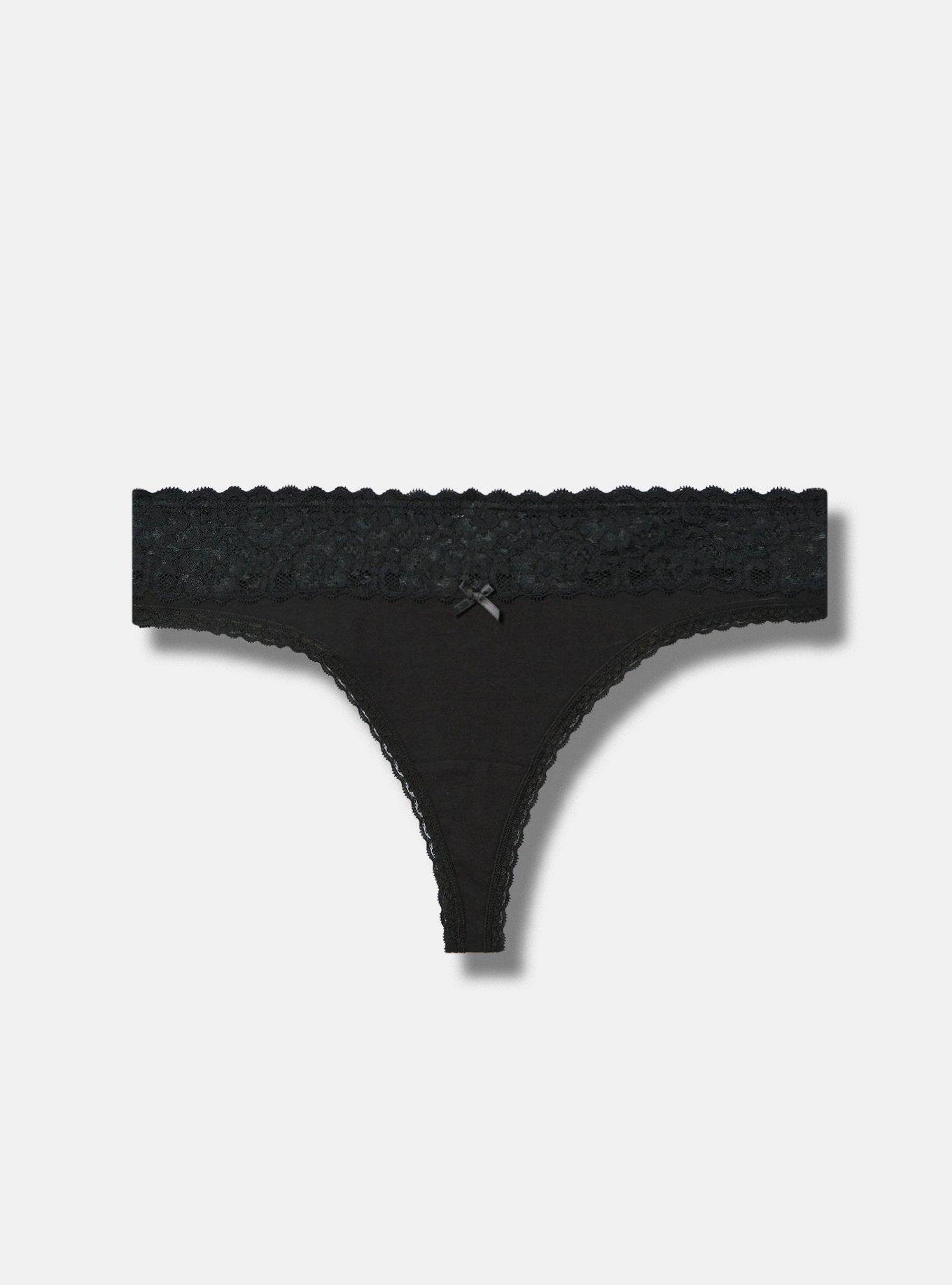 Buy Lace Trim Thong Panty