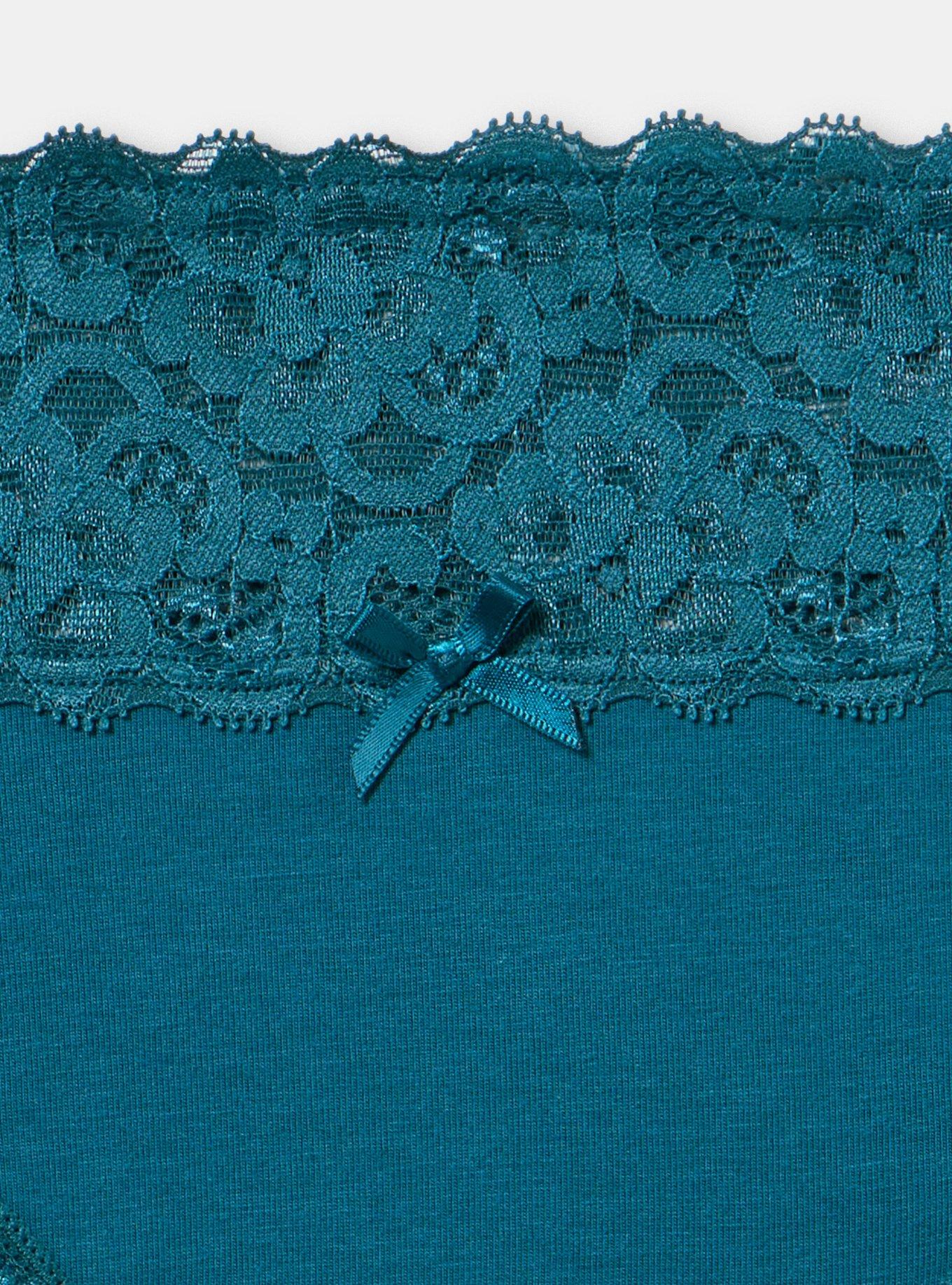 Cotton Mid-Rise Thong Panty, LEGION BLUE, alternate