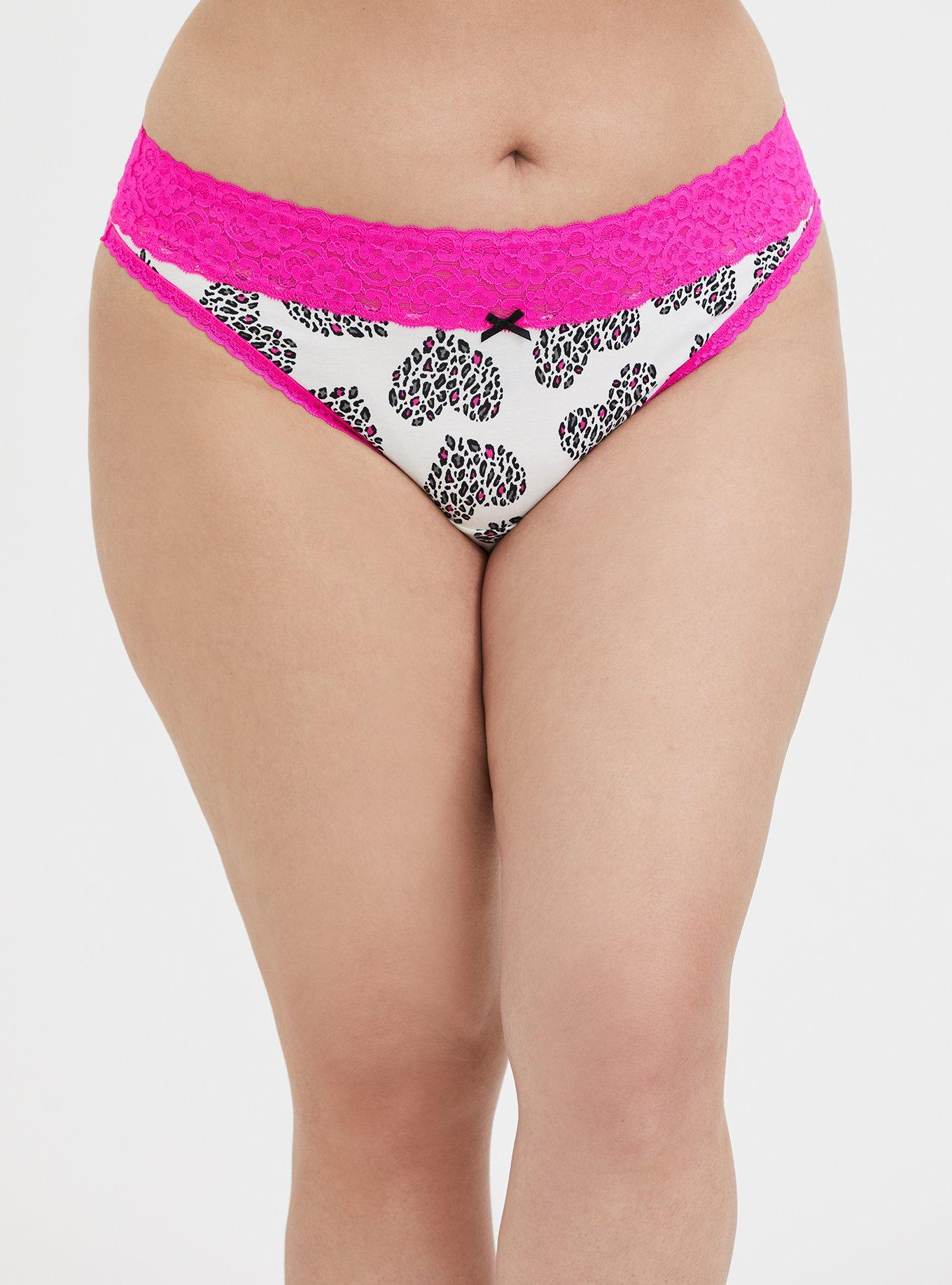 PAWG Cotton Panties with Lace (Pink/White, Medium) : : Clothing,  Shoes & Accessories