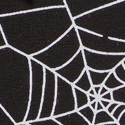 Cotton Mid-Rise Thong Panty, SPIDERWEBS BLACK, swatch