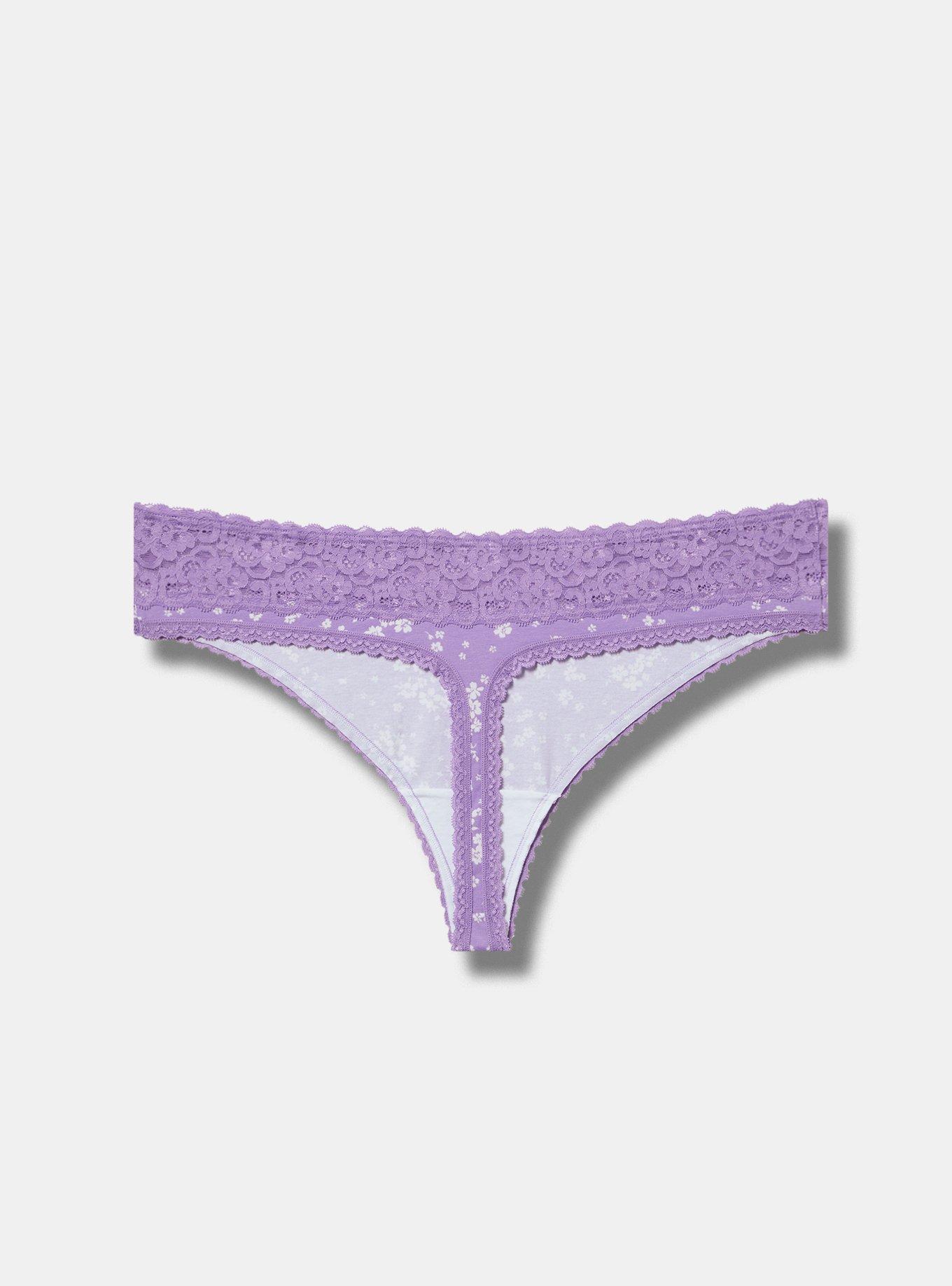 Cotton Mid-Rise Thong Panty