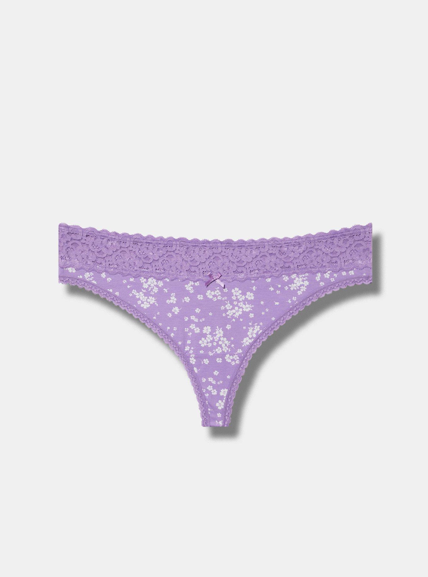 Cotton Mid-Rise Thong Panty