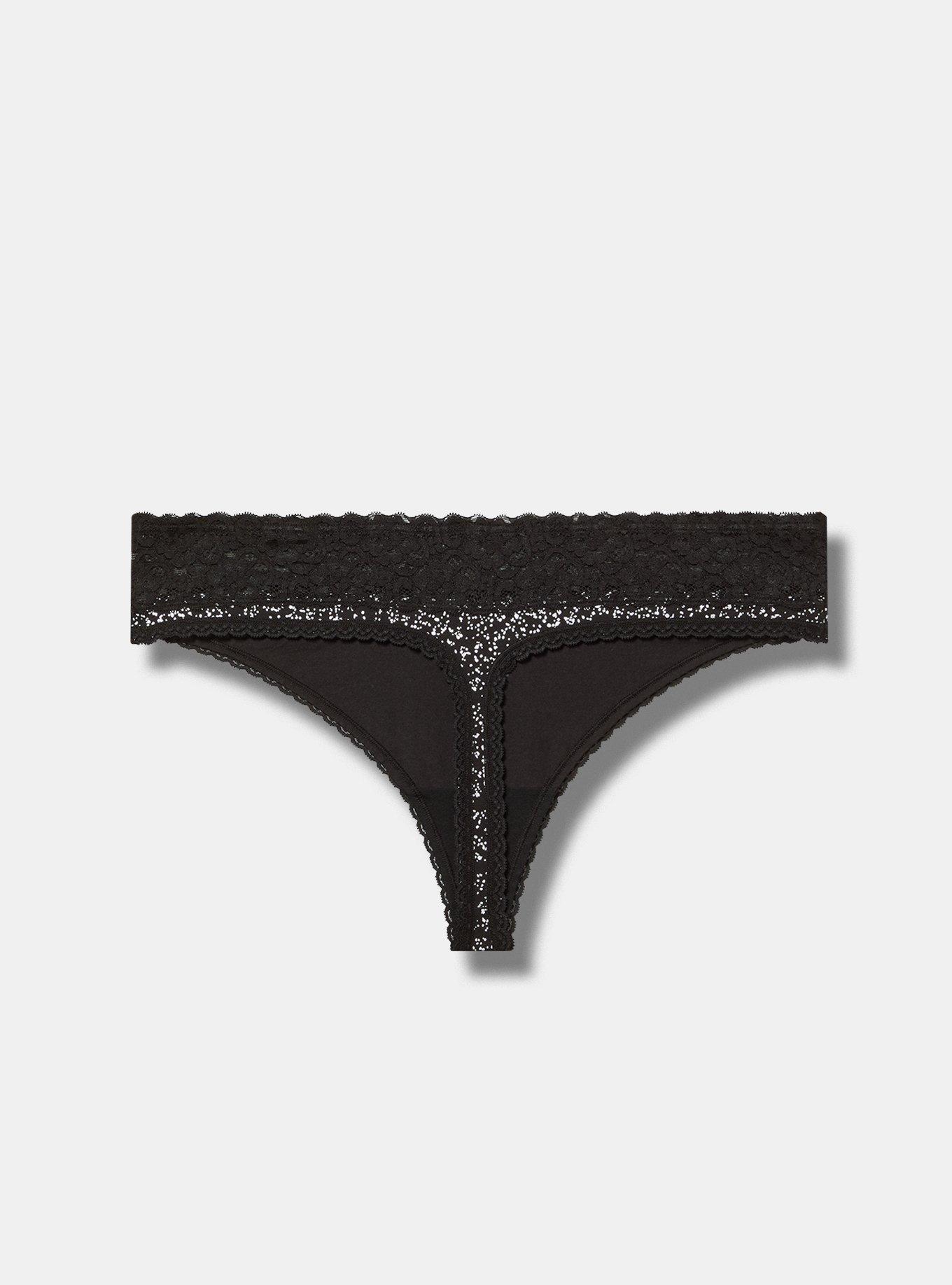 Cotton Mid-Rise Thong Panty