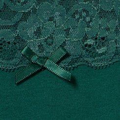 Cotton Mid-Rise Thong Panty, JUNE BUG, swatch