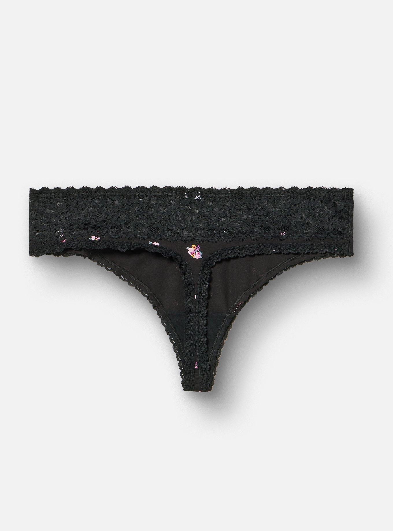 Cotton Mid-Rise Thong Panty