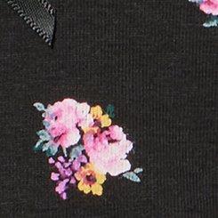 Cotton Mid-Rise Thong Panty, THURSDAY DITSY RICH BLACK, swatch