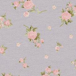 Plus Size Cotton Mid-Rise Thong Lace Trim Panty, WANNA DITSY FLORAL SMALL FORMAL GREY, swatch