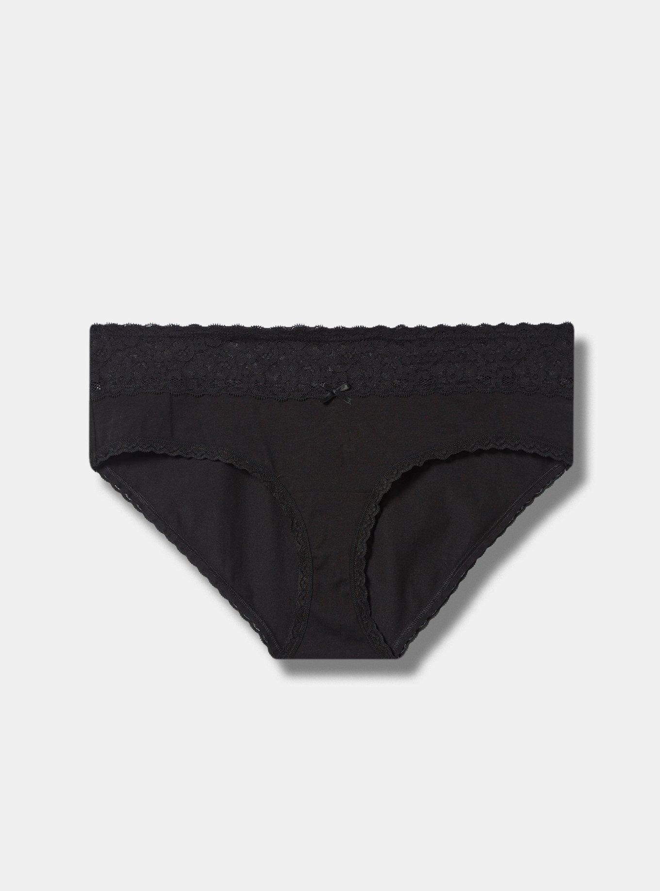 Mid-Rise Hipster Lace Trim Panty