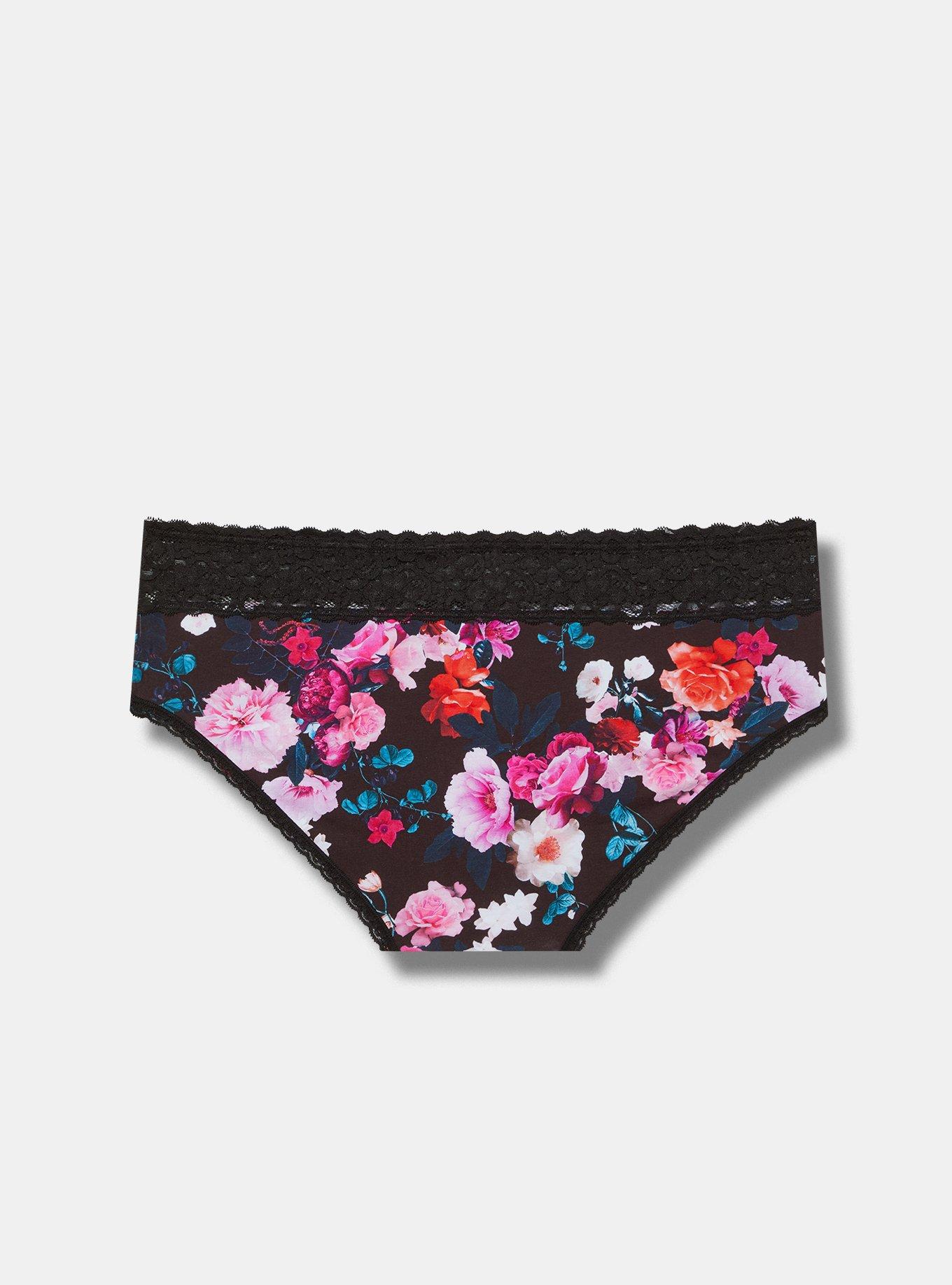 Mid-Rise Hipster Lace Trim Panty