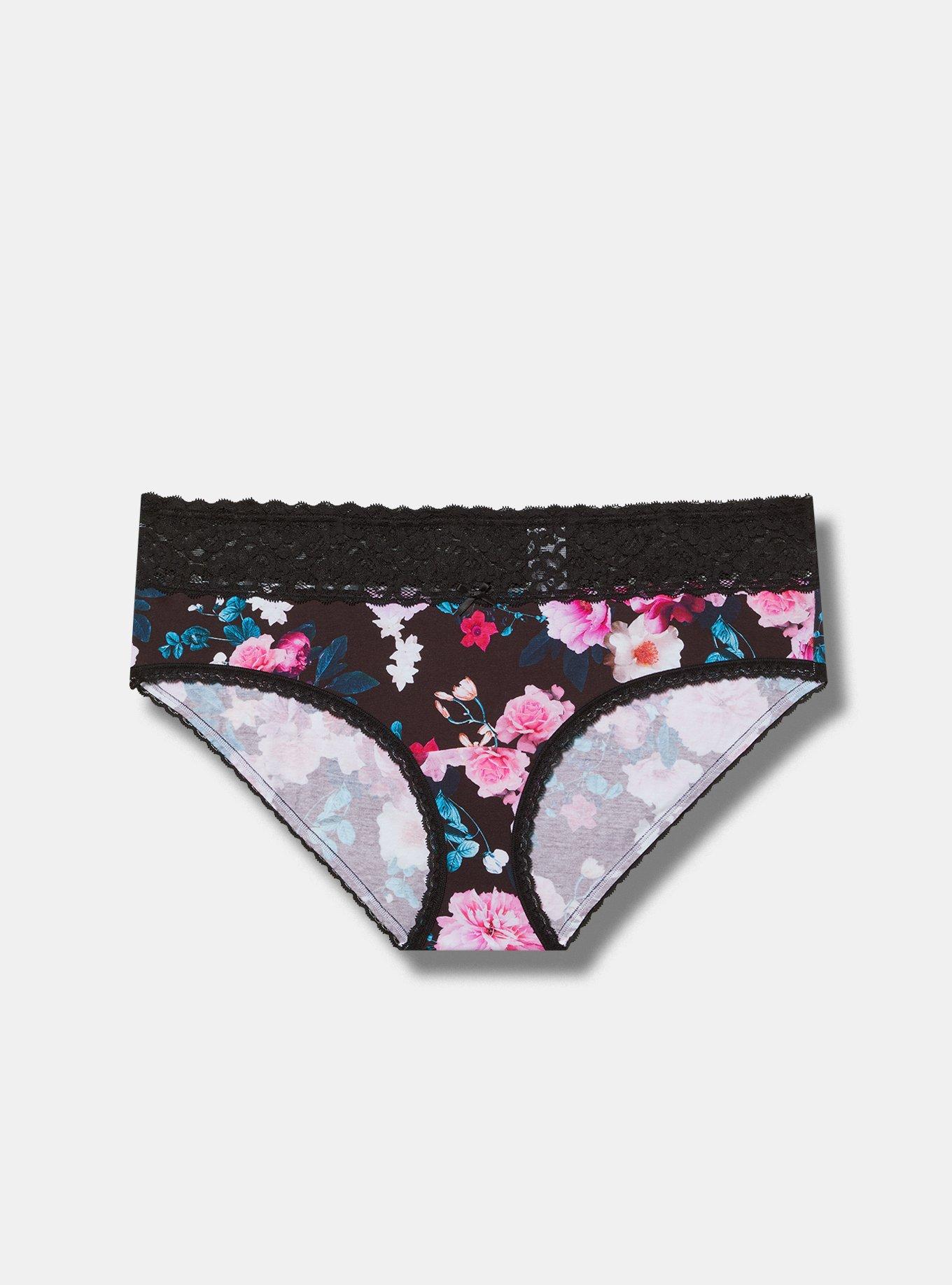 Mid-Rise Hipster Lace Trim Panty