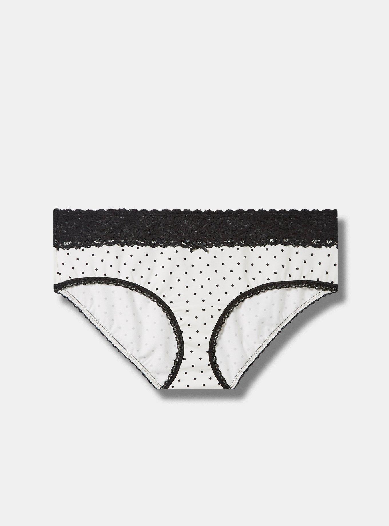 Cotton and Scalloped Trim Bikini Panty - Comfy grey