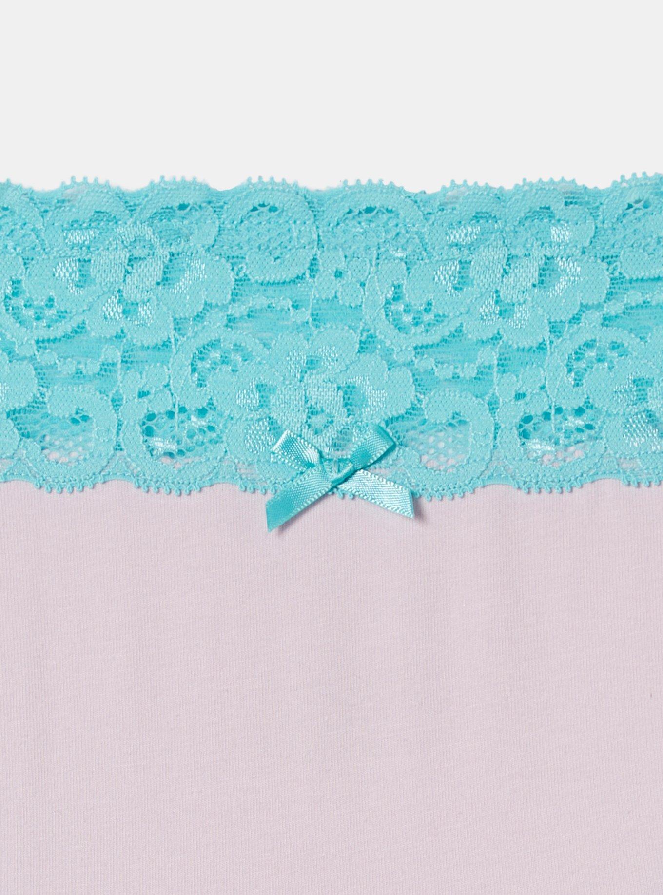 Plus Size Cotton MidRise Hipster Lace Trim Panty Torrid