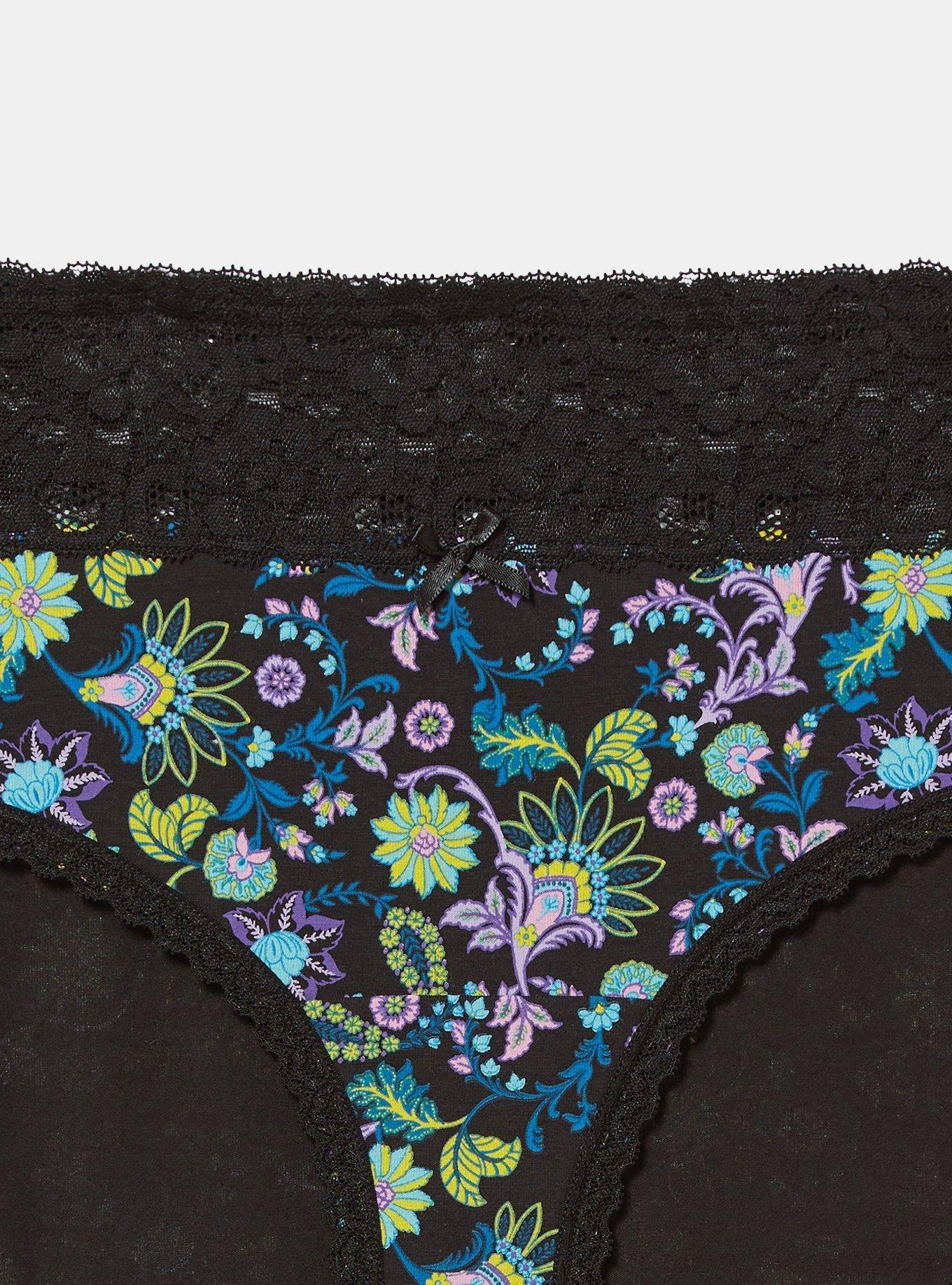 Plus Size Cotton MidRise Hipster Lace Trim Panty Torrid