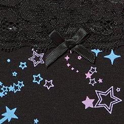Cotton Mid-Rise Hipster Panty, COSMIC STARS RICH BLACK, swatch