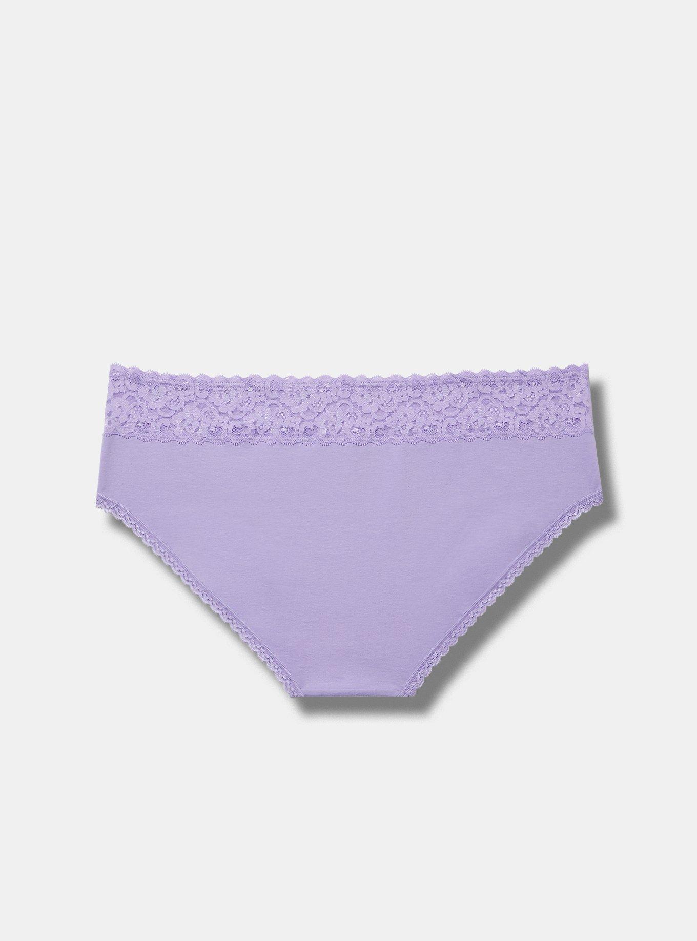 Cotton Mid-Rise Hipster Lace Trim Panty