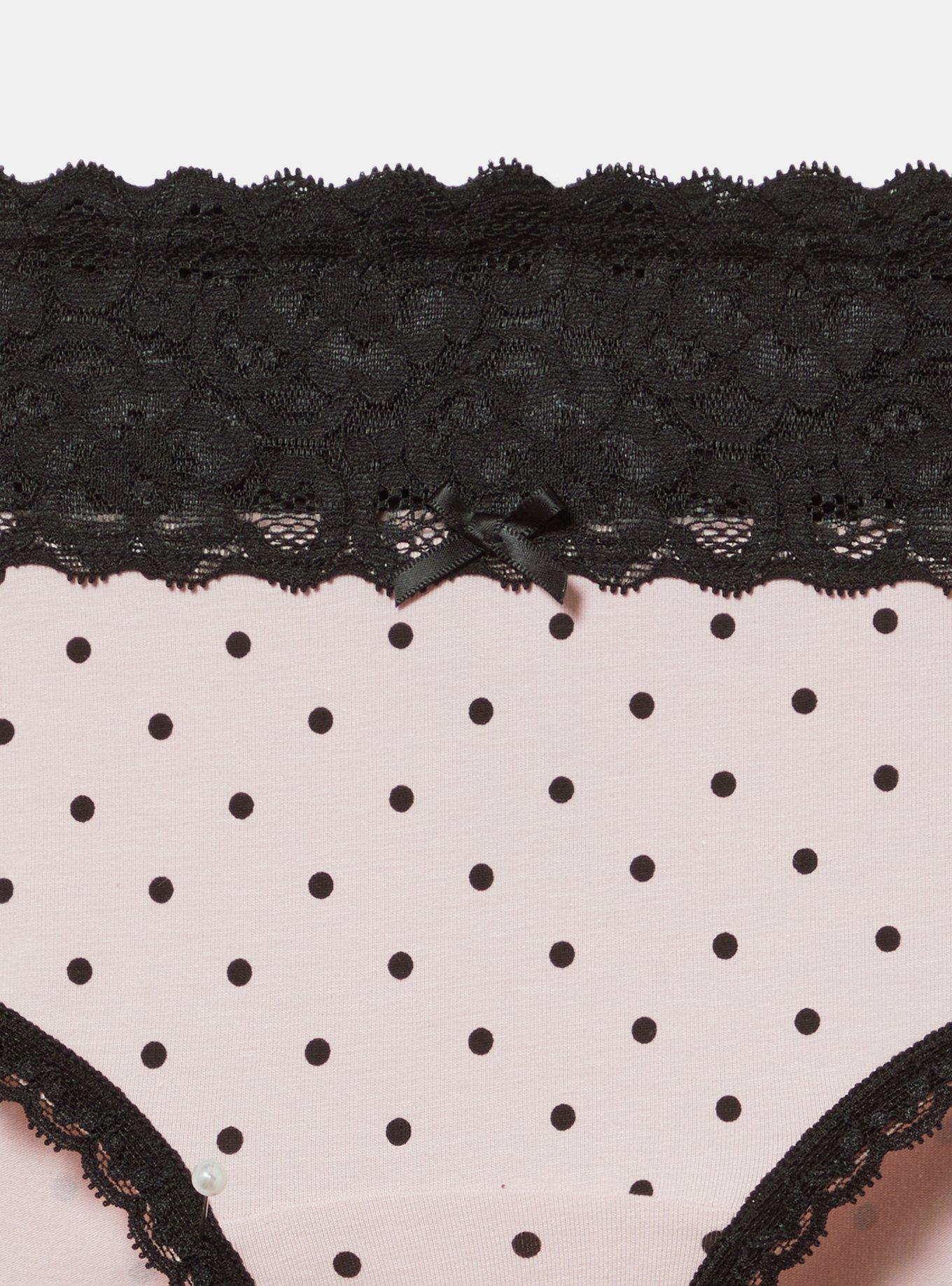 Cotton Mid-Rise Hipster Lace Trim Panty