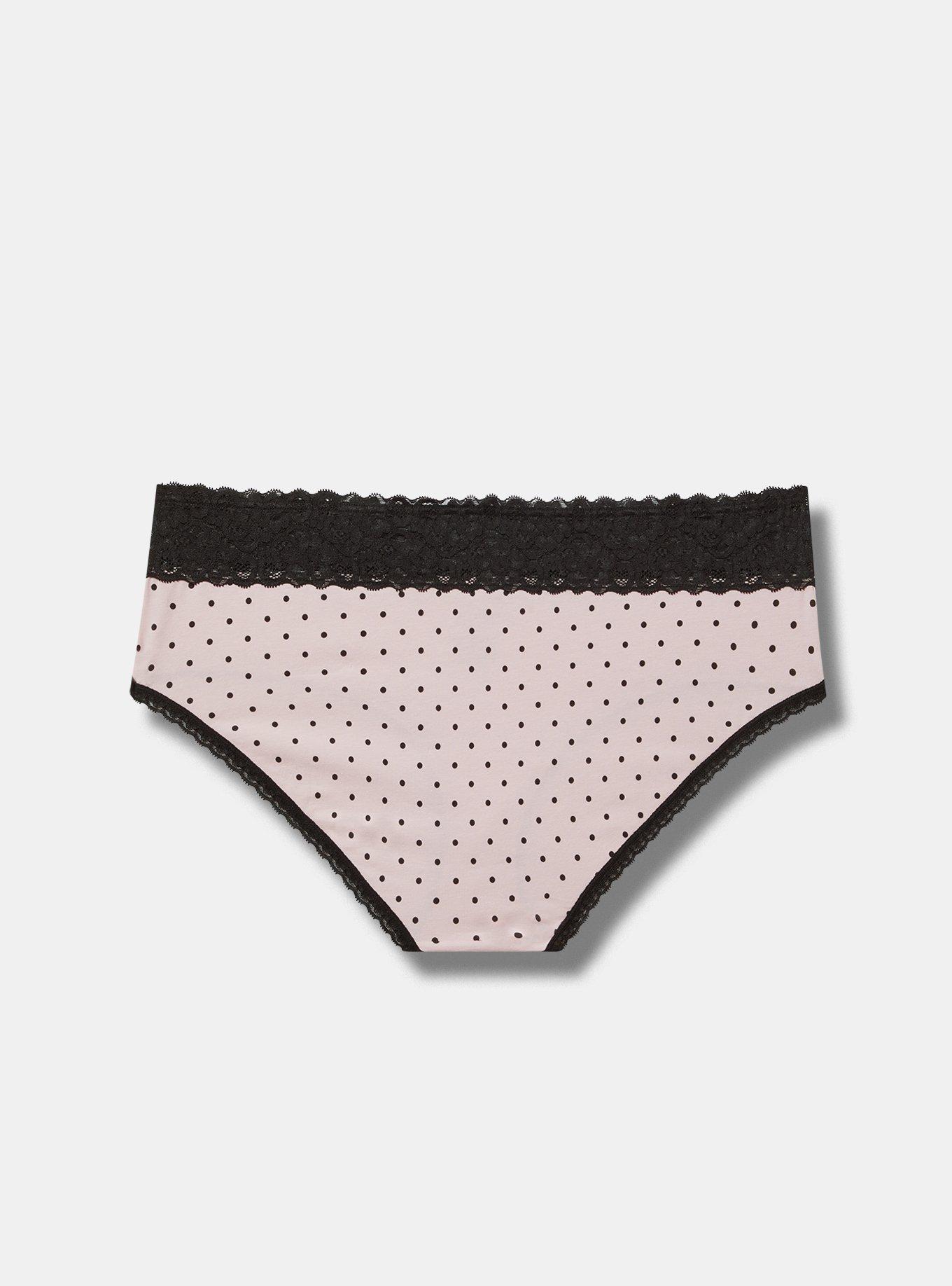 Cotton Mid-Rise Hipster Lace Trim Panty