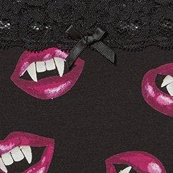Plus Size Cotton Mid-Rise Lace Trim Hipster Panty, VAMPIRE KISSES RICH BLACK, swatch
