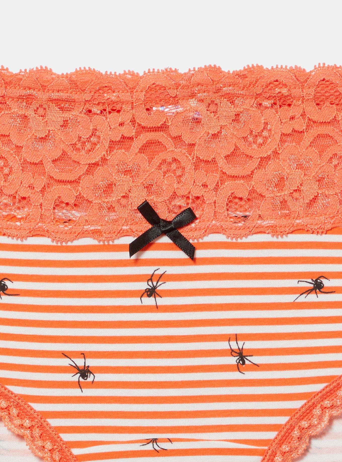 COTTON MID RISE HIPSTER LACE TRIM PANTY
