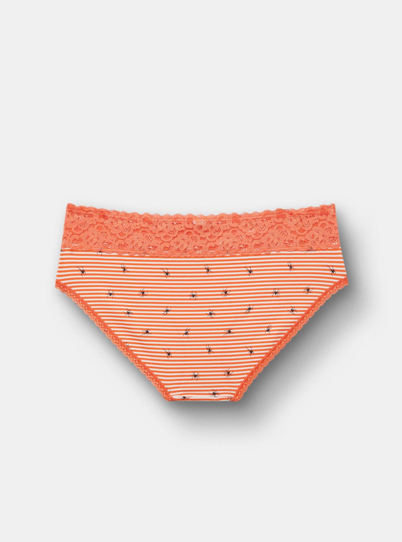 COTTON MID RISE HIPSTER LACE TRIM PANTY
