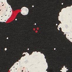 Plus Size Cotton Mid-Rise Lace Trim Hipster Panty, VINTAGE SANTA SMALL RICH BLACK, swatch