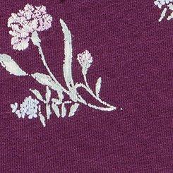 Cotton Mid-Rise Lace Trim Hipster Panty, SPRING FLORAL POTENT PURPLE, swatch