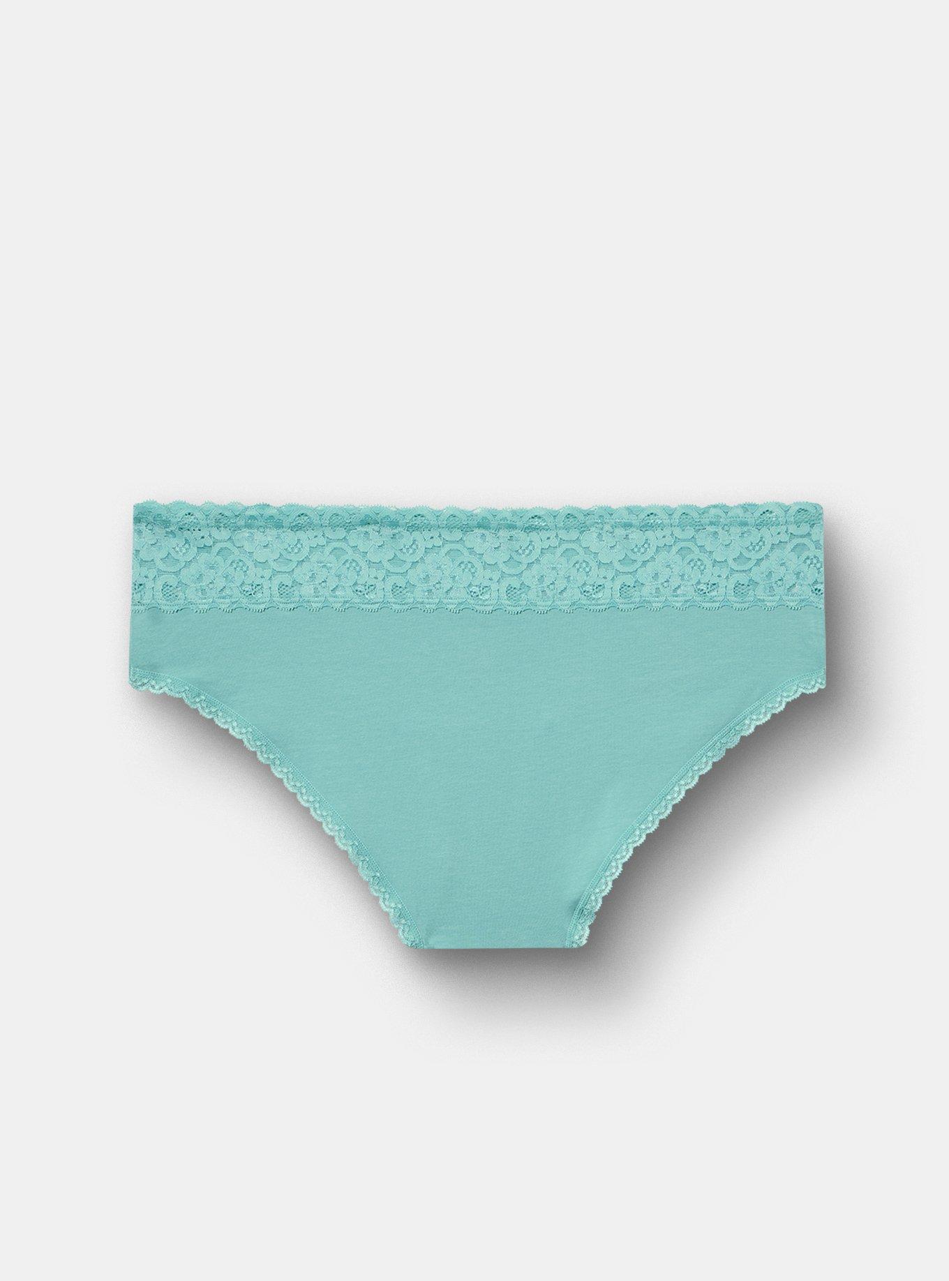 Cotton Mid-Rise Lace Trim Hipster Panty, CANTON, alternate