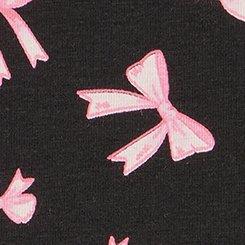 Cotton Mid-Rise Lace Trim Hipster Panty, FLOAT BOWS BLACK, swatch