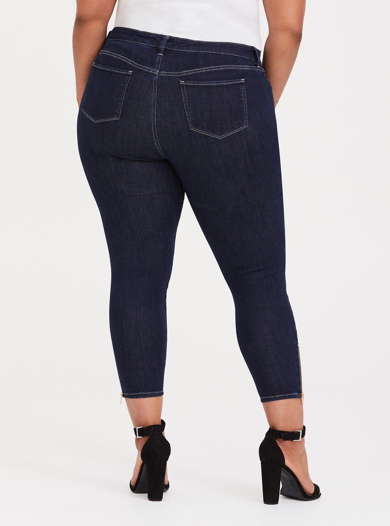 Crop Classic Skinny Jean - Comfort Stretch Dark Wash, HARLEM, alternate