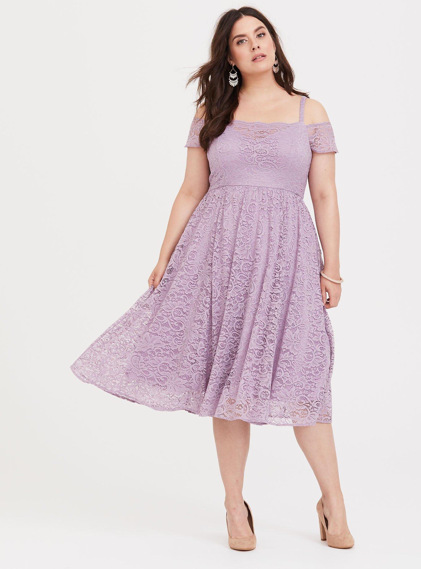lace midi dress purple Zosia Purple Lace A-line Lace Up Back Midi Dress Prom and Homecoming Dresses