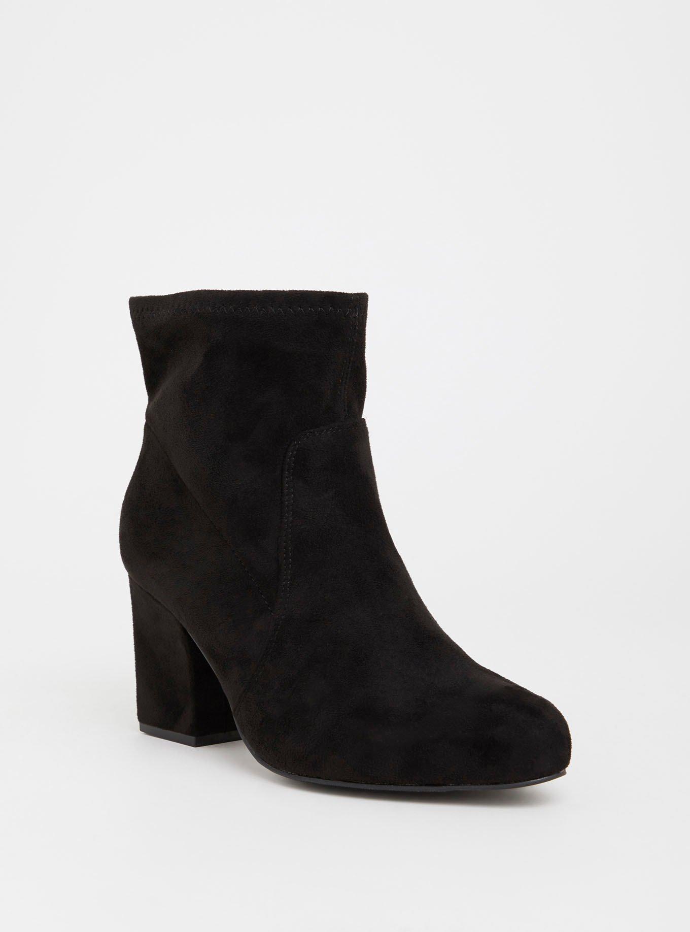 Black wide width booties on sale