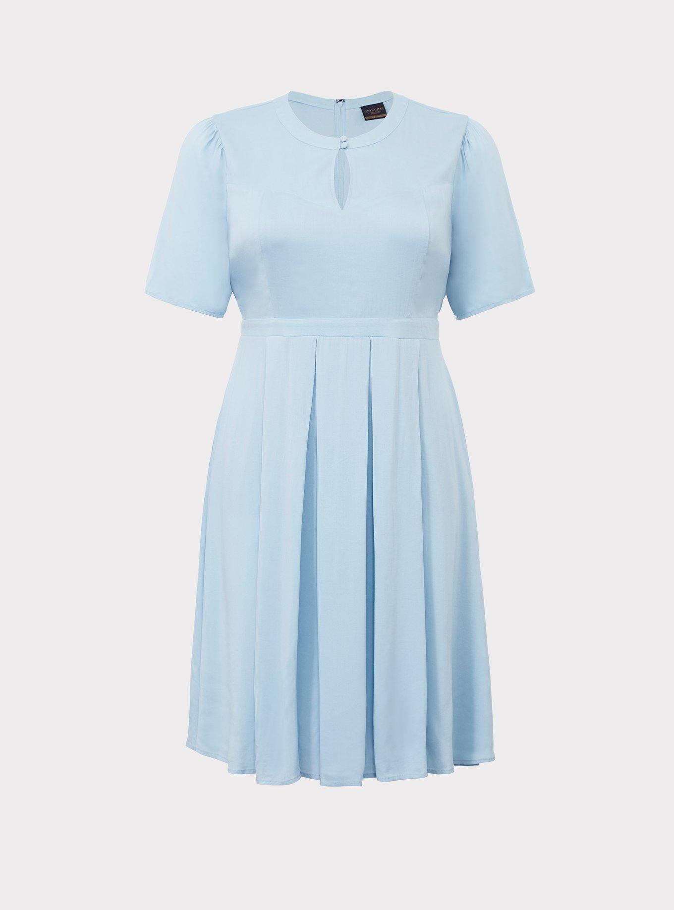 NWT Torrid 5 Blue Mini Textured Rayon Shirt Dress; Plus Size Women's 5X,  28, 28W