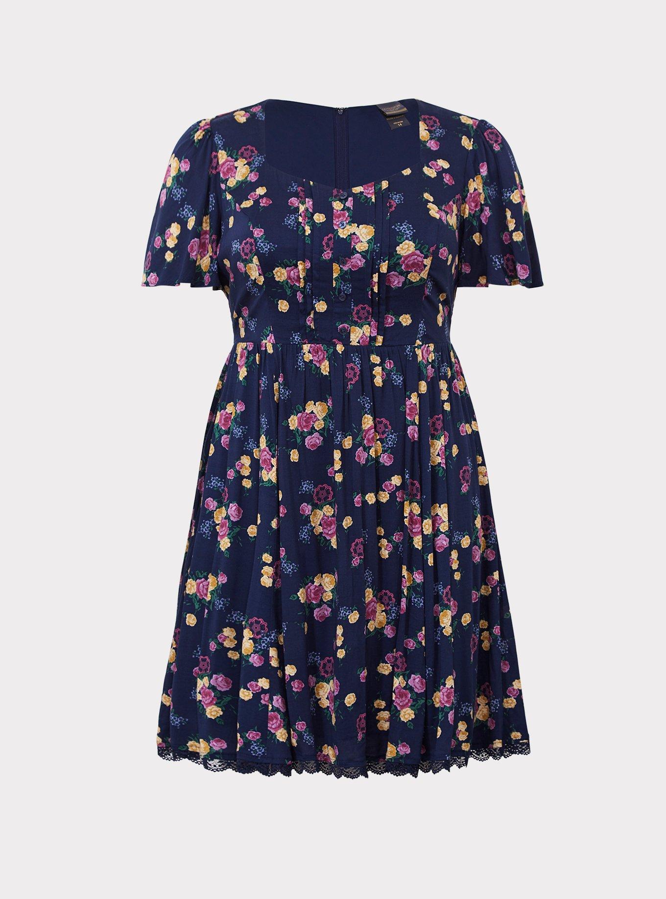 Plus Size Outlander Floral Botanical Skater Dress Torrid