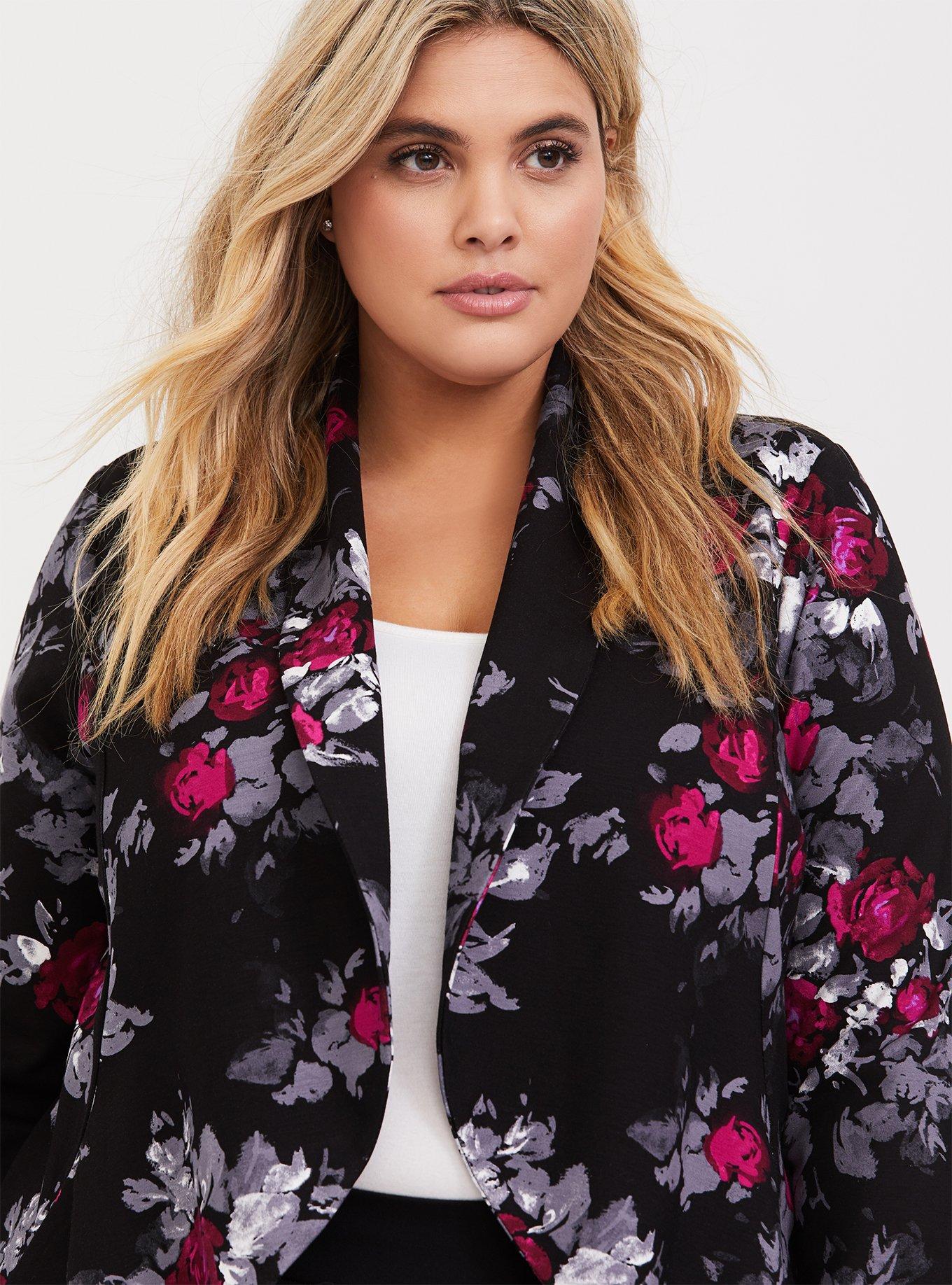 Studio Ponte Flare Front Blazer, BLACK PINK, alternate