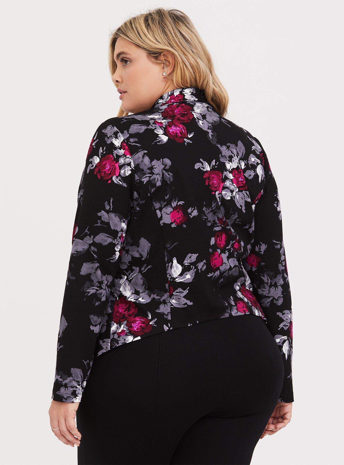 Studio Ponte Flare Front Blazer, BLACK PINK, alternate